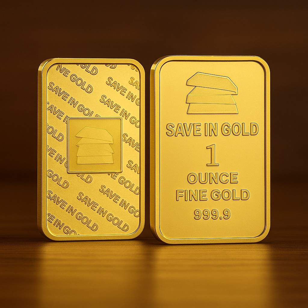 1 Ounce Gold Bar (Save in Gold)