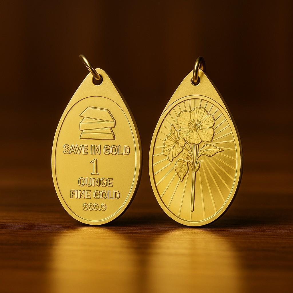 1 Ounce Elegant Flower Pendant