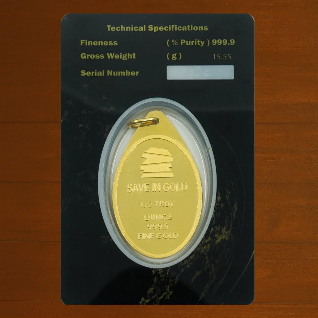 1/2 Troy Elegant Flower Pendant